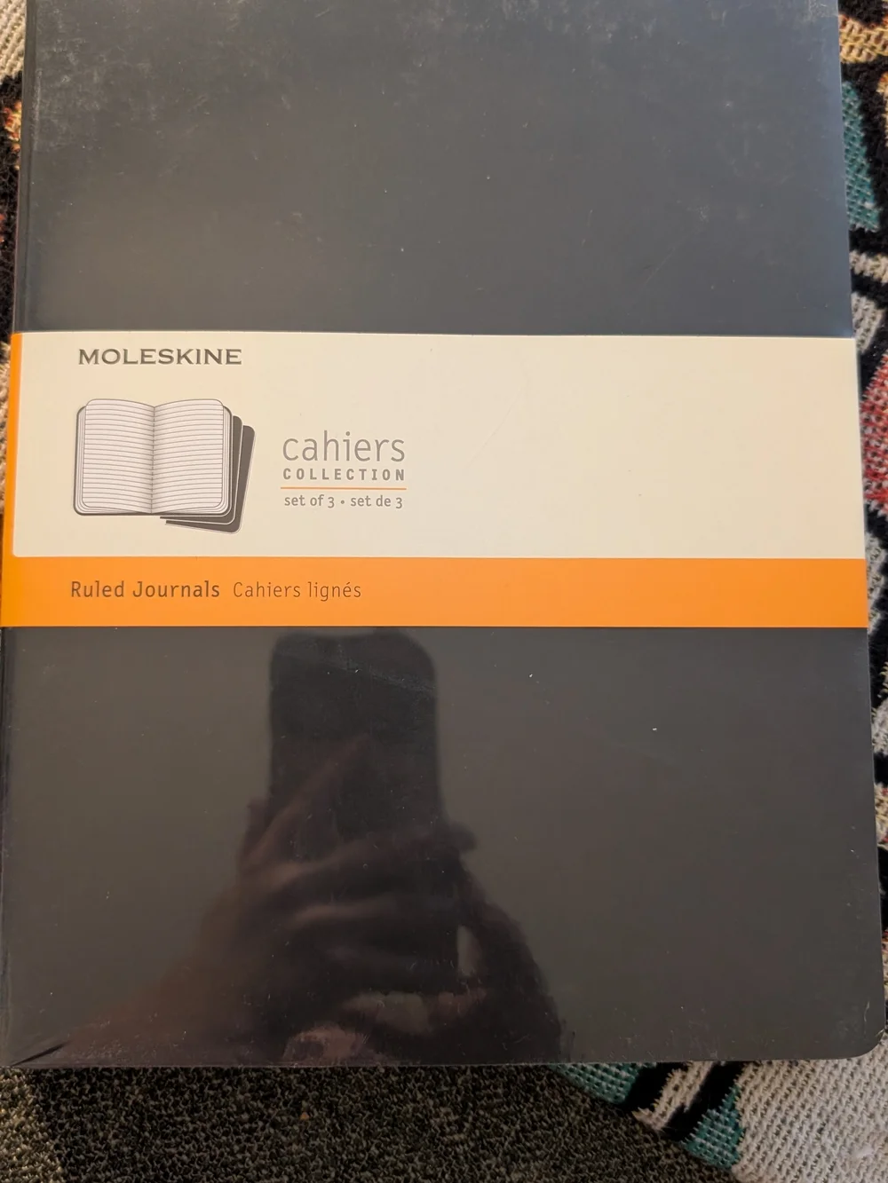 Moleskine Softcover Cahiers Journal Set of 3 in Black 7.5x9.75 NWT